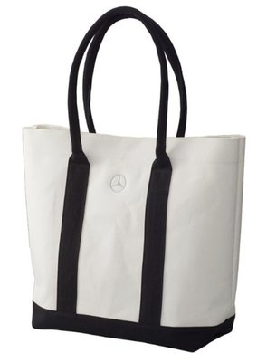 [現貨] 日本境內販售賓士原廠精品 托特包 購物袋 媽媽包 (黑白色)