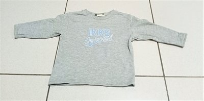 專櫃品牌 愛的世界IKKS 灰色長袖T恤(39