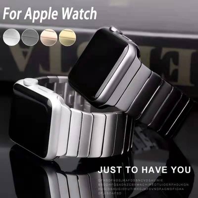 一株鋼不鏽鋼金屬錶帶適用於 Apple Watch 4 5 6 SE 蘋果手錶帶 38mm 40mm 42mm 44mm