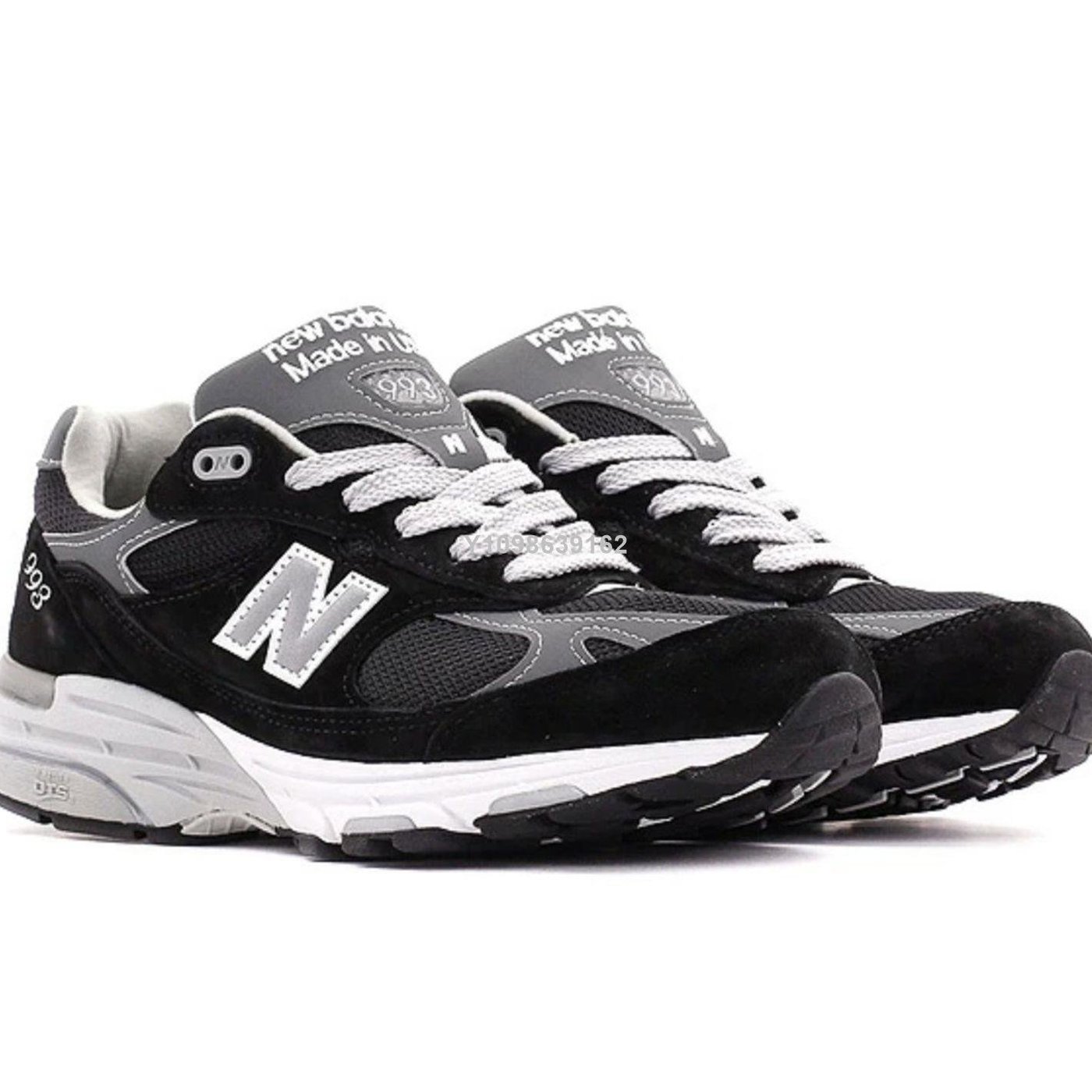 代購】New Balance 993 黑灰灰白麂皮網面運動慢跑鞋MR993BK | Yahoo