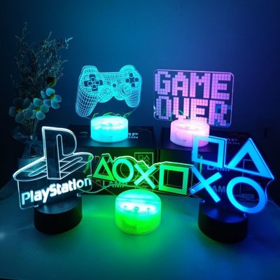 cilleの屋 ��漫遊Metaverse�� 電競燈 XBOX 索尼PS 5遊戲小夜燈 電競遊戲機箱擺件燈 週邊 擺件燈