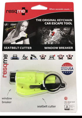 ResQMe救援霸鑰匙圈精裝版--螢光黃色