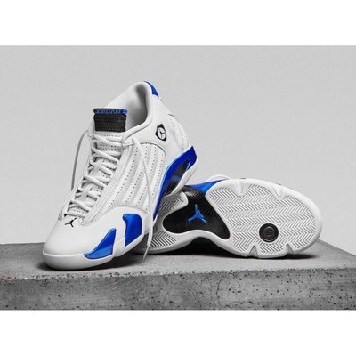 【正品】Air Jordan14 ‘Hyoer Royal’487471-104 白藍潮鞋