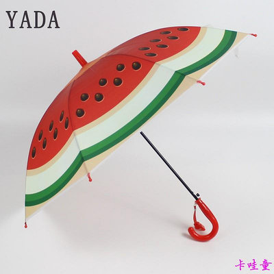 YADA 現貨雨傘 創意雨傘 水果雨傘 兒童雨傘 塑料雨傘 環保雨傘 POE透明雨傘 西瓜雨傘 帶口哨雨傘 YS814