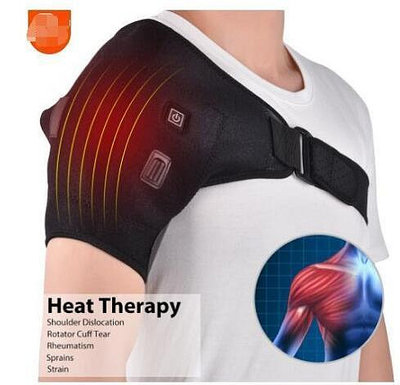 電熱敷保暖護肩帶可調節防護拉傷運動綁帶肩膀發熱護具