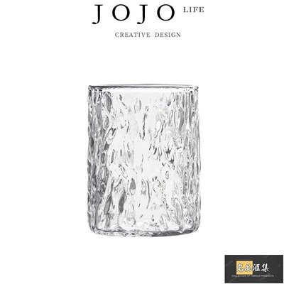 JOJO.Crested.杯具客廳臥室日式錘紋玻璃杯圓形耐高溫咖啡杯|紋樁-名品匯集