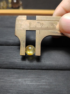 鈦晶珠徑8mm，重0.83g，純天然鈦晶珠子單珠散珠，發1049 水晶 擺件 原石【楚風漢韻】