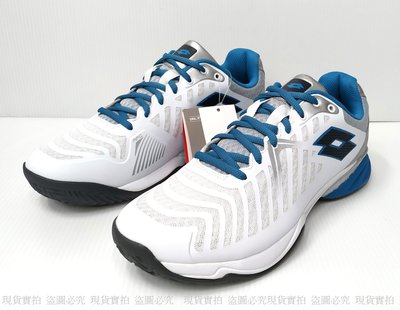 LOTTO SPACE400 原廠進階旗艦網球鞋 全地形 選手指定 白藍黑LT21073558O