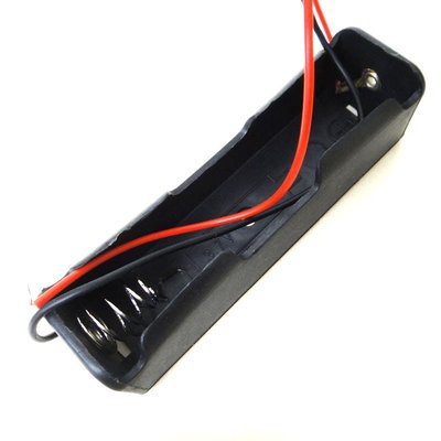 18650電池盒 1節裝 3.7V航模電池 diy塑膠電池盒 帶線鋰電池盒子W981-191007[356553]