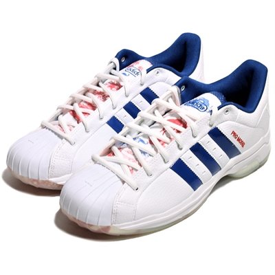 【AYW】ADIDAS PRO MODEL 2G LOW 低筒 白藍 皮革 緩震 包覆 籃球鞋 休閒鞋 運動鞋 us11