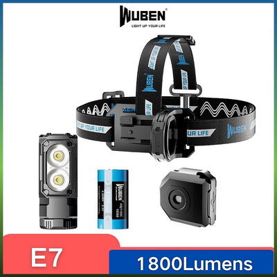 Wuben E7 TYPE-C 可充電頭燈 1800 流明