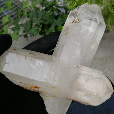 [友克鑫礦業]ac1441約重637.5g-通靈水晶 大師水晶 雙尖水晶 白水晶簇 水晶柱 原礦