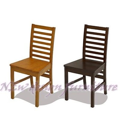 【N D Furniture】台南在地家具-質感設計橡膠木全實木橫背高背餐椅/飯店/餐廳(柚木色、胡桃色)BG