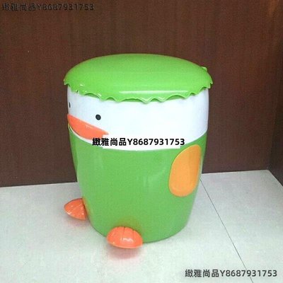垃圾桶卡通企鵝塑料腳踏內桶圓形衛生桶洗手間翻蓋垃圾筒。-緻雅尚品