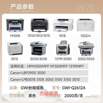 適用惠普m1005mfp 硒鼓HP12A 1020粉盒HP1005 1020Plus 1010 1018易加粉Q2612