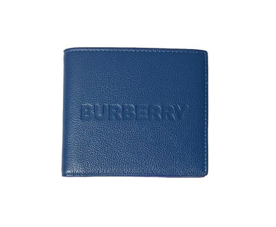 BURBERRY 80715281 品牌壓紋LOGO牛皮八卡短夾 保證正品