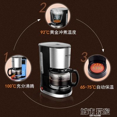 【興達生活】咖啡機家用全自動美式滴漏式咖啡壺煮泡茶機迷你保溫高泰 CM6669M`19823