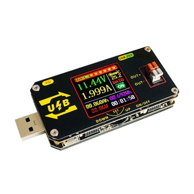 XY-UMPD USB彩色屏幕充電測試儀CNC Buck-Boost電源PD電流表-新款221015
