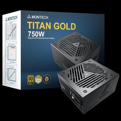 【也店家族 】新規格_MonTech 君主 TITAN 泰坦  750W GOLD 頂級 金牌 電源供應器