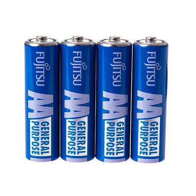 Fujitsu 富士通 藍色能量 3號AA 4號AAA碳鋅電池4入/一盒 40粒全民新主意‧消費做公益