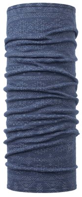 【BUFF】BF115399 西班牙《舒適》印花美麗諾羊毛頭巾 丹寧藍紋 保暖魔術頭巾 merino wool