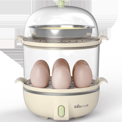 小熊煮蛋器蒸蛋器自動斷電煮蛋機家用雙層蒸煮雞蛋宿舍早餐神器~特價正品促銷