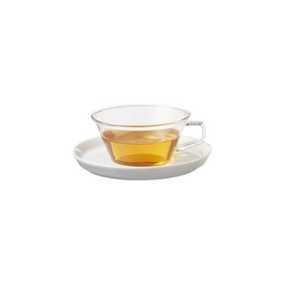 kinto 濃縮杯玻璃單品拿鐵果汁泡茶 咖啡館帶碟把手單層耐熱杯子~特價