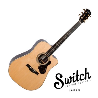Switch D-70C 西堤卡雲杉面板 印度玫瑰木背側 全單 民謠吉他 - 【他，在旅行】