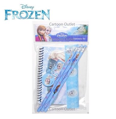 FROZEN冰雪奇緣艾莎公主系列藍色系8-PIECE文具鉛筆組特價99元/套