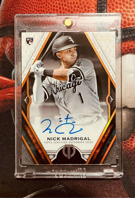 2021 Topps Tribute Tribute Auto Orange 23/25 Nick Madrigal #TA-NM Rookie Auto RC