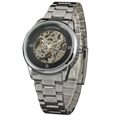 現貨男士手錶腕錶ebay 熱賣款 forsining 機械錶 男士時尚休閑 鏤空全自動機械錶