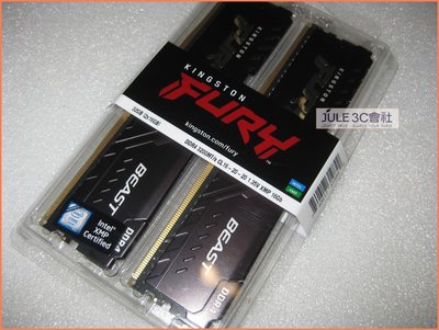 JULE 3C會社-金士頓 DDR4 3200 16G X2 共32G KF432C16BBK2/32 雙通道 記憶體