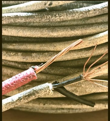 164.二手美國古董6mm線徑西電線發燒紫銅裸線適用喇叭線電源線 特價每米500元