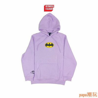 papa潮玩連帽衫 Hnm 常規版型蝙蝠俠紫色