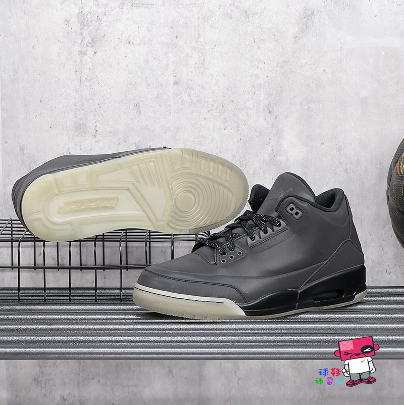 球鞋補習班NIKE AIR JORDAN 3 RETRO 5LAB3 全黑爆裂紋3M 反光631603