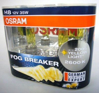 歐司朗 終極黃金燈泡 OSRAM FOG BREAKER 2600K H8 12V 35W 64212 FBR