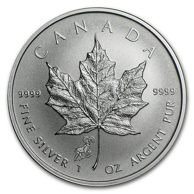 加拿大2015楓葉秘印生肖羊年反向精制銀幣1盎司31.1克純91961