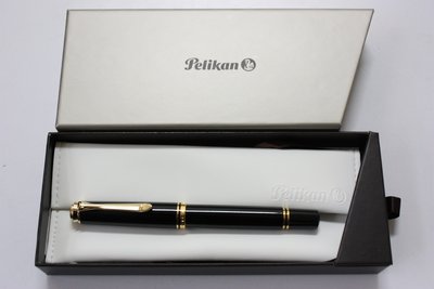 Pelikan 百利金 帝王-黑桿金夾鋼筆 F尖 M600
