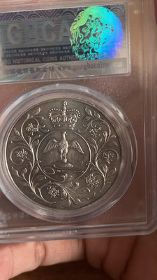 1977英國朗幣女王即位25周年紀念幣。MS65直徑3822114【懂胖收藏】PCGS NGC 公博