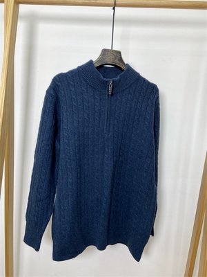 【全新現貨】Loro Piana商務款100%純羊絨衫LP半高領復古休閑保暖針織外套