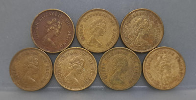 幣1001 香港1977.79年5毫硬幣 共7枚