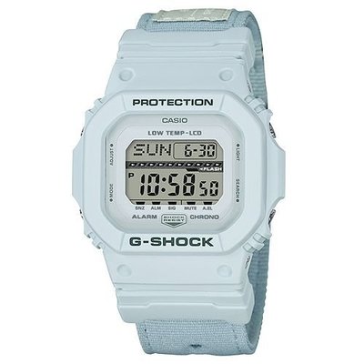 G-SHOCK軍事風飛行夾克設計極限運動休閒錶(GLS-5600CL-7)白43.2mm