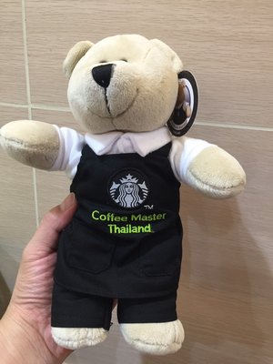 含運費999元～STARBUCKS泰國星巴克咖啡 - Thailand泰國限定“黑圍裙“咖啡大師星巴克熊寶寶