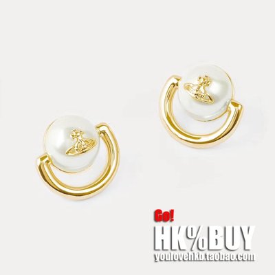 ❤奢品匯正品代購❤香港Vivienne Westwood薇薇安西太后土星20新珍珠D造型耳釘