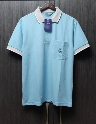 全新正品LYNX GOLF高爾夫球 SOLF 男藍色短袖POLO衫L