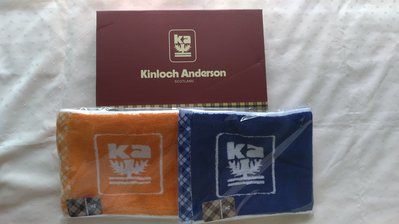 金安德森 100%純棉健康運動長巾 運動毛巾(藍 橘)