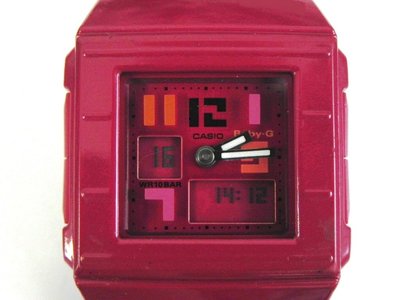 石英錶 [CASIO BGA-200PD] 卡西歐Baby-G 方形錶-[紅色面]計設/時尚/軍錶