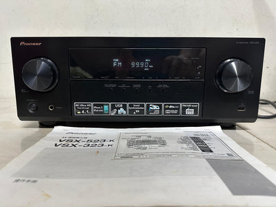 PIONEER VSX 323 4K /usb/藍光/收音劇院/AV擴大機 5.1聲道 有全新副廠遙控器