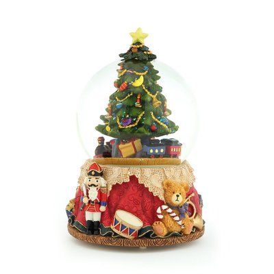 JARLL讚爾藝術 ~聖誕小火車 聖誕 水晶球音樂盒 聖誕禮物 聖誕節 交換禮物GG-HX0286