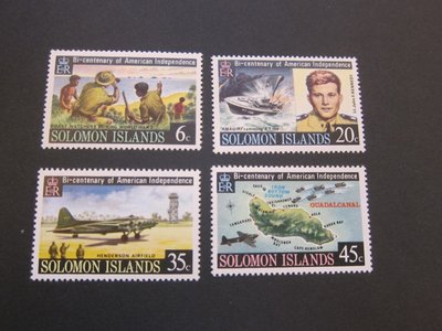 【雲品二】所羅門群島Solomon Islands 1976 Sc 333-6 set MNH 庫號#B534 87616